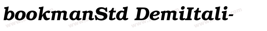 bookmanStd DemiItali字体转换